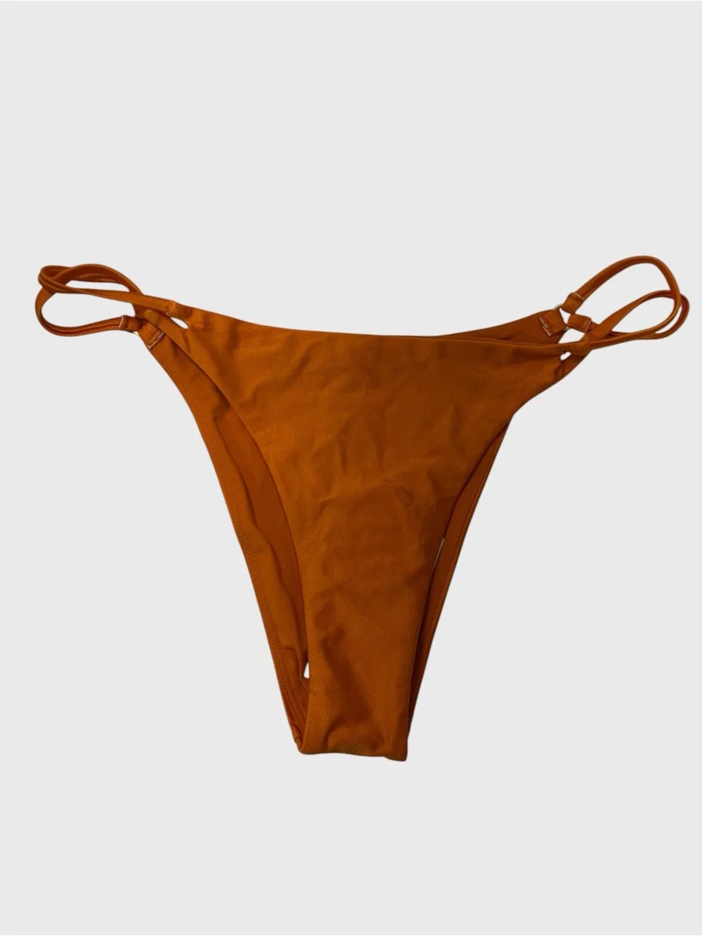 L Space NWT Orange Bitsy Cut Bikini Bottom Size Medium